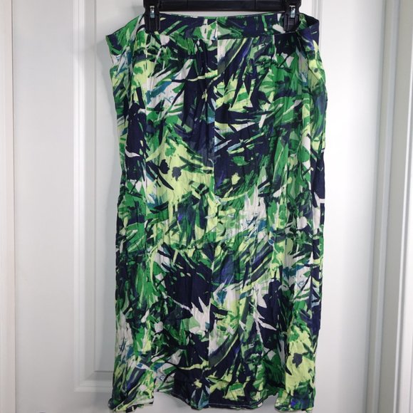 NWT Ann Taylor Loft Lightweight Tropical Print Skirt - Picture 2 of 7
